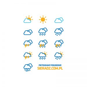 Projekt graficzny ikon pogodowych dla portalu internetowego