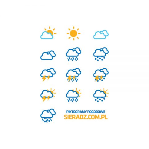 Projekt graficzny ikon pogodowych dla portalu internetowego